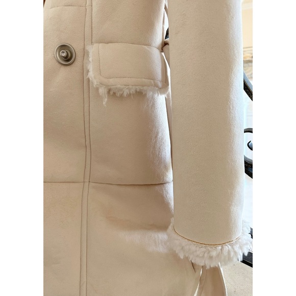 Bebe Faux Suede Sherpa Coat S NWT - Picture 8 of 9